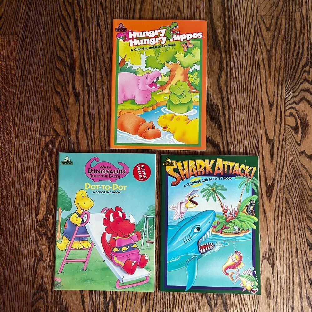 Vintage Coloring and Activity Books Lot of 3 Random House